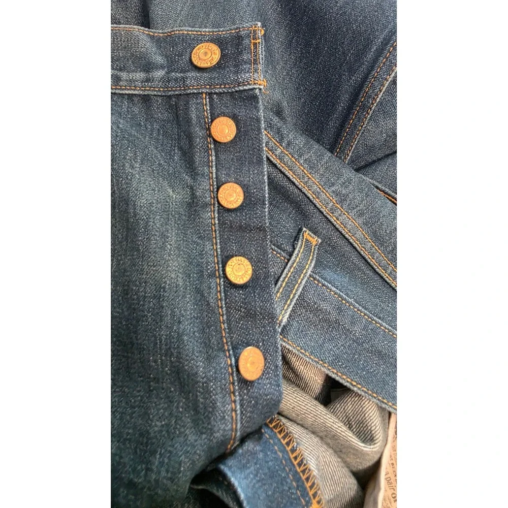 Levis 501 Original Fit Jeans Mens 40x34 Medium Wash Blue Denim Button Fly